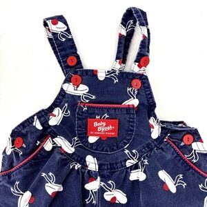 OshKosh Vintage‎ Vestbak Beret France Sailor Blue Overalls Toddler Size 18M
